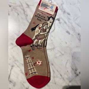 Blue Q “I hate everyone too” socks (NWT)